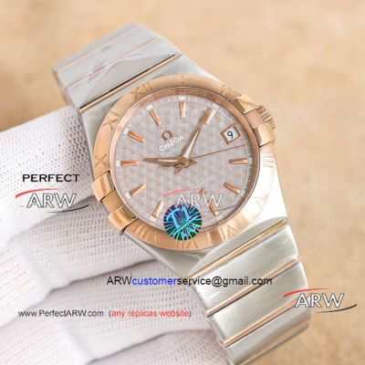 Perfect replica of Omega Constellation rose gold case Swiss automatic mechanical watch 